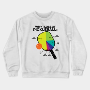 Why I Lose at PickleBall Light Crewneck Sweatshirt